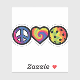 Pickleball Pickleball stickers Peace Love