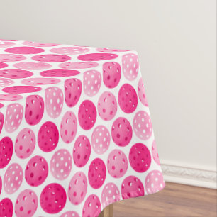 Pickleball Pink & White Pickleball Home Decor Tablecloth