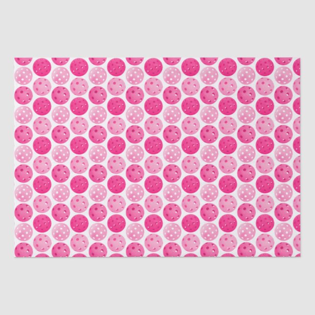 Pickleball Pink & White Pickleball Party Tissue Paper (Front)