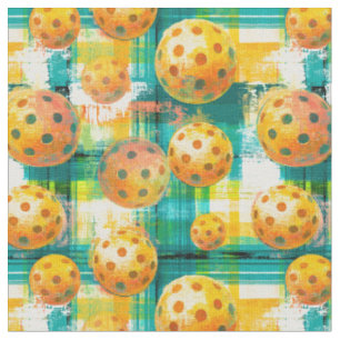 Pickleball Plaid Field Fabric