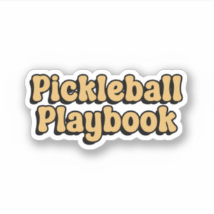 Pickleball Playbook Yellow Retro Typography