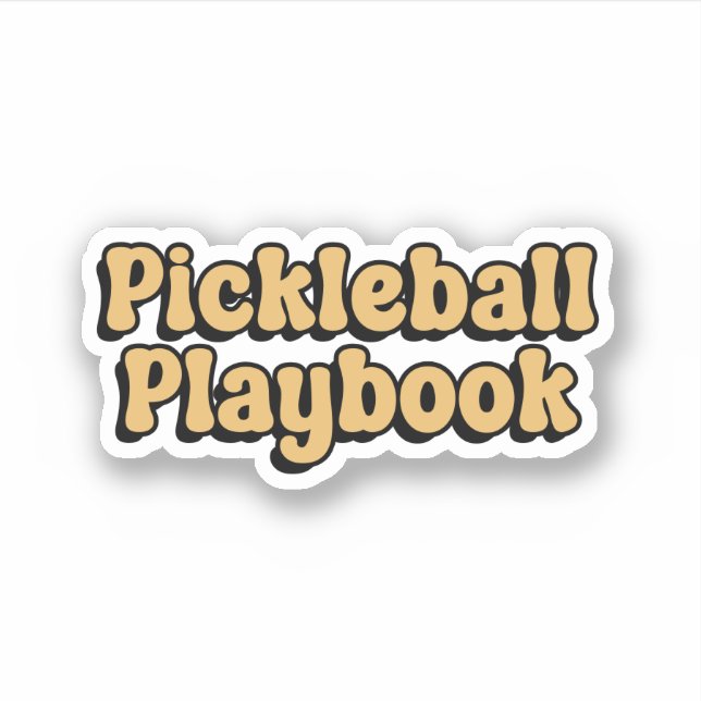 Pickleball Playbook Yellow Retro Typography (Front)