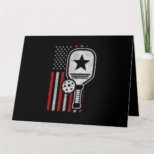 Pickleball Player - American Flag Pickleball - Pic Card