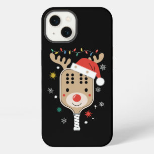 Pickleball Player Christmas Holiday Reindeer Xmas iPhone 13 Case