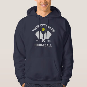 Pickleball Player Club Vintage Personalized Hoodie