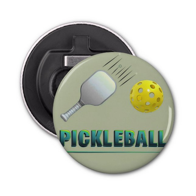 Pickleball Player - Cool Paddle Art Bottle Opener (Front)