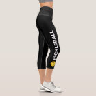 Pickleball Player Custom High Waisted Black Yellow