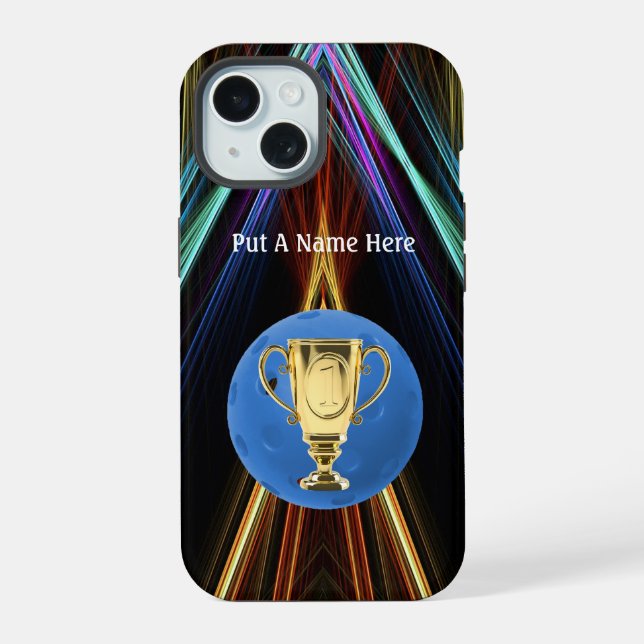 Pickleball Player/Fan personalize iPhone 15 Case (Back)