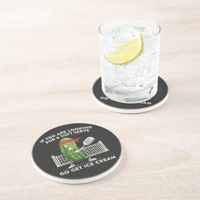 Pickleball Player Funny Coaster (Side)