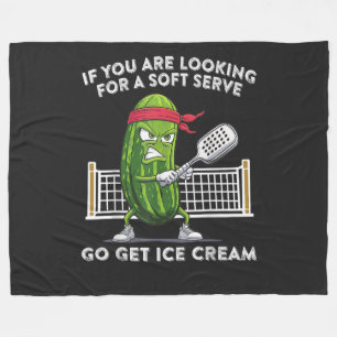 Pickleball Player Funny Fleece Blanket