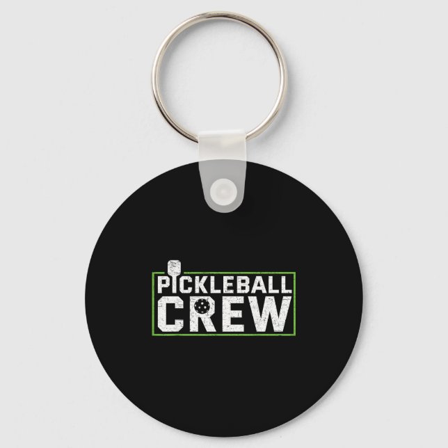 Pickleball player funny pickle ball pickleball cre keychain (Front)