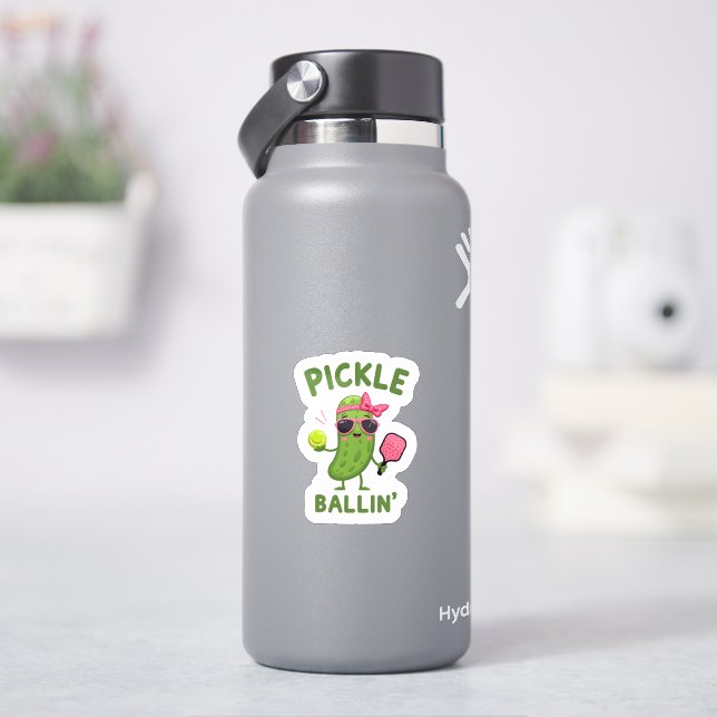 Pickleball Player Gift – “Pickle Ballin’”  (HydroFlask)