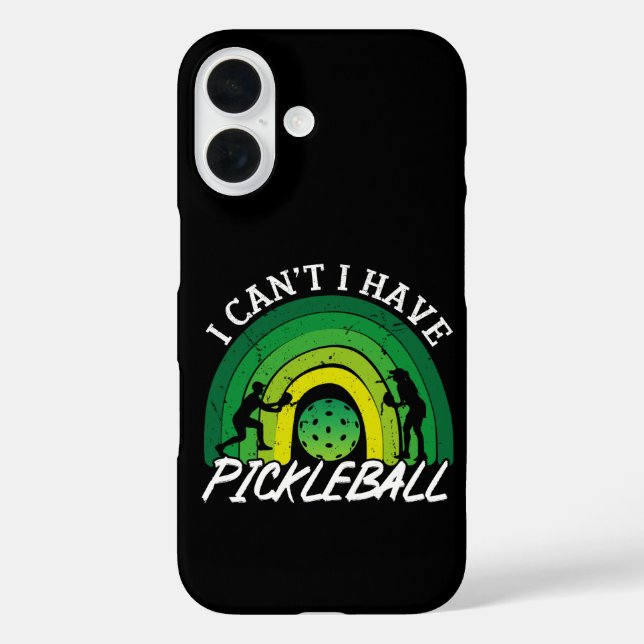 Pickleball Player I Cant I Have Pickleball Rainbow Case-Mate iPhone Case (Back)