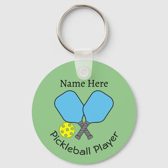 Pickleball Player Key Ring (Front)