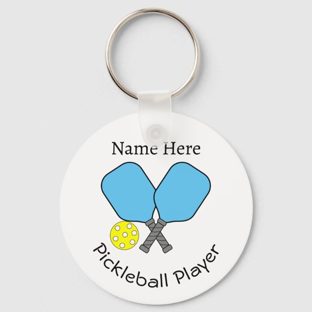 Pickleball Player Keychain (Front)