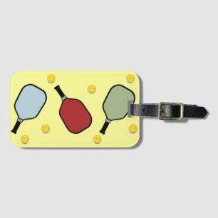 Pickleball Player Luggage Tag