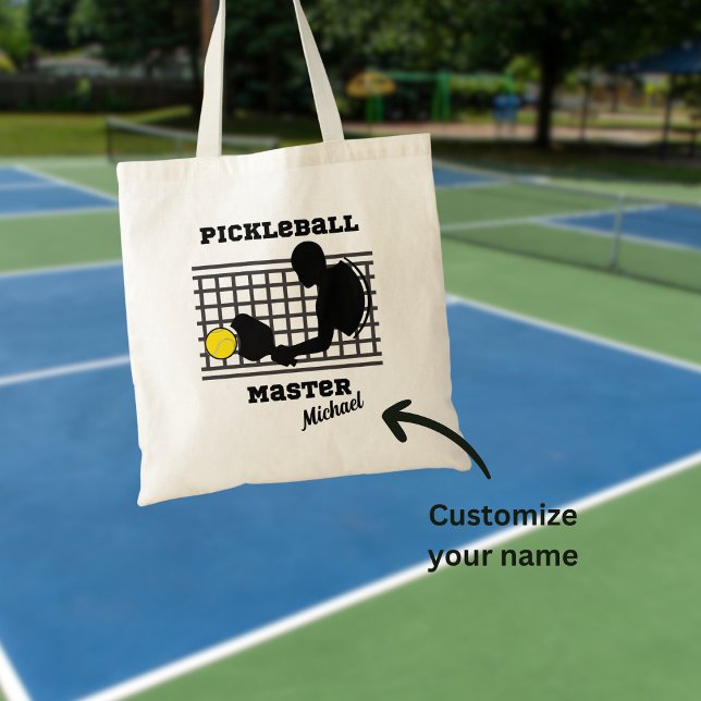 Pickleball player master winner custom name tote bag (Creator Uploaded)