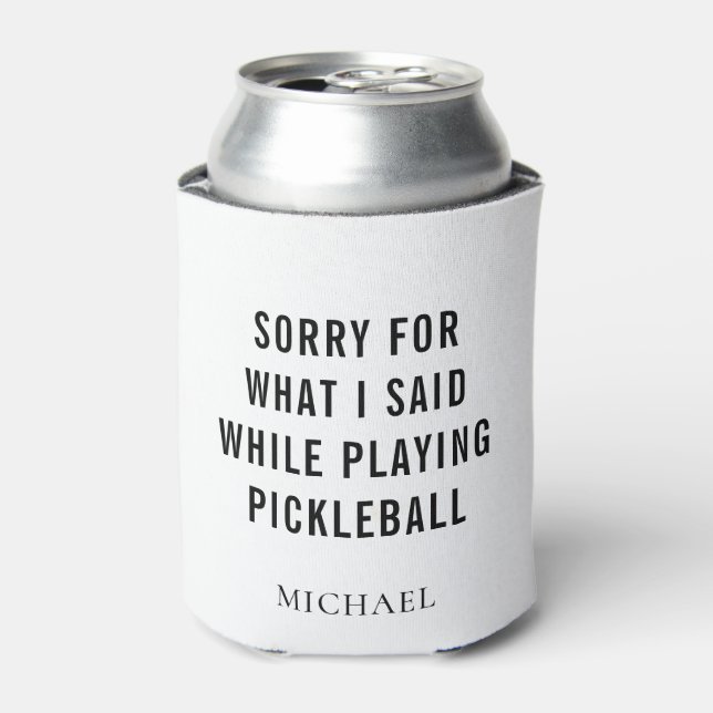 Pickleball Player Personalized Can Cooler (Can Front)