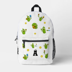 Pickleball Player Personalized Name Funny Printed Backpack