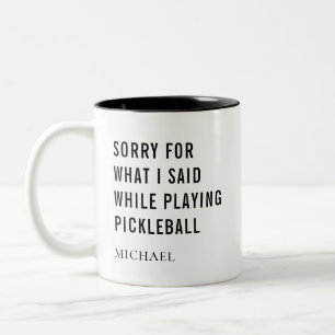 Pickleball Player Personalized Office Coworker Two-Tone Coffee Mug