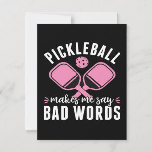 Pickleball Player Pickleball Makes Me Say Bad Holiday Card