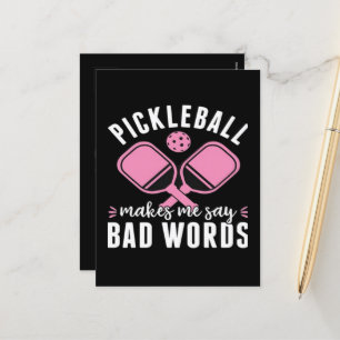 Pickleball Player Pickleball Makes Me Say Bad Holiday Postcard
