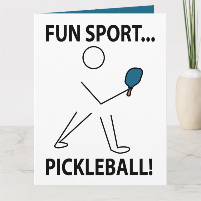 Pickleball Player Sports Fun Sport Pickleball Card (Front)