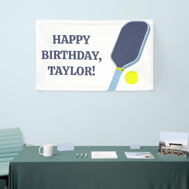 Pickleball Players Custom Message Birthday Banner (Tradeshow)