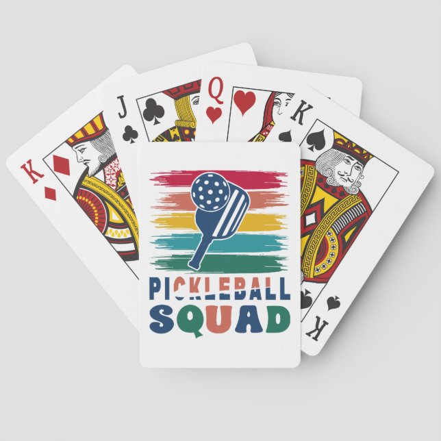Pickleball Players Gift Idea Playing Cards (Back)