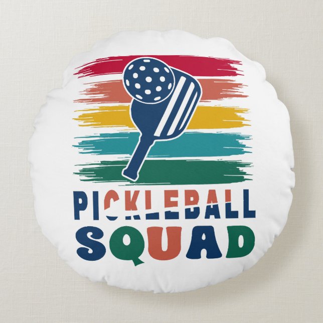 Pickleball Players Gift Idea Round Pillow (Front)