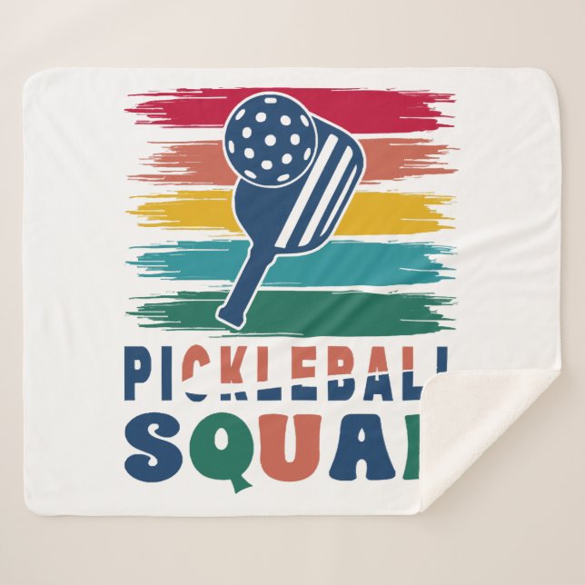 Pickleball Players Gift Idea Sherpa Blanket (Front (Horizontal))