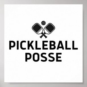 Pickleball Posse Funny Pickleball Poster
