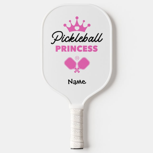 Pickleball Princess Pink Personalized Paddle (Front)