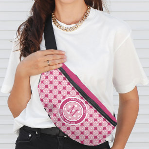 Pickleball Princess Quote Custom Name Initial Pink Fanny Pack