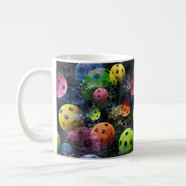 Pickleball Print Coffee Mug (Left)