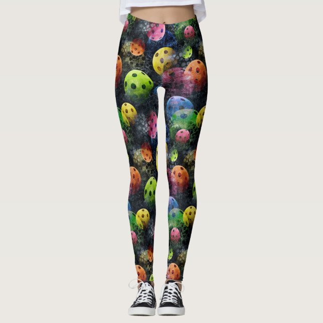 Pickleball Print Leggings (Front)