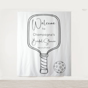 Pickleball & Prosecco Bridal Shower Welcome Tapestry