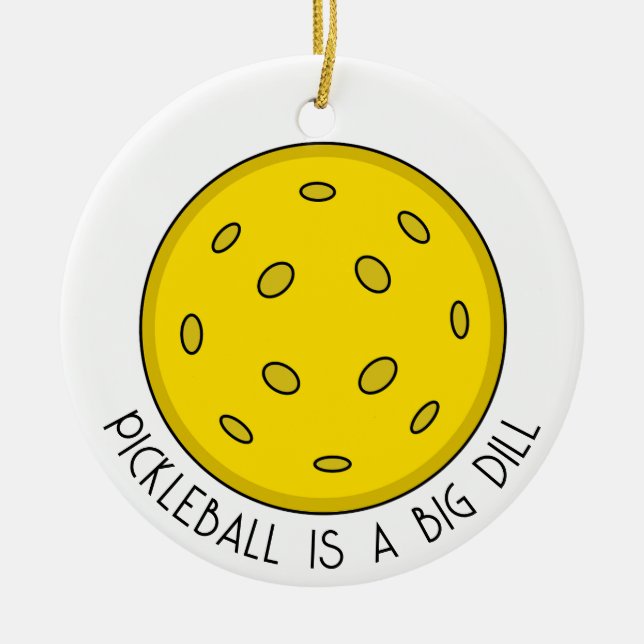 Pickleball Pun Christmas   Ceramic Ornament (Front)
