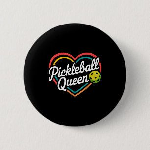 Pickleball queen  2 inch round button