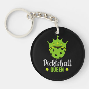 Pickleball Queen Funny Pickle Ball Queen Keychain