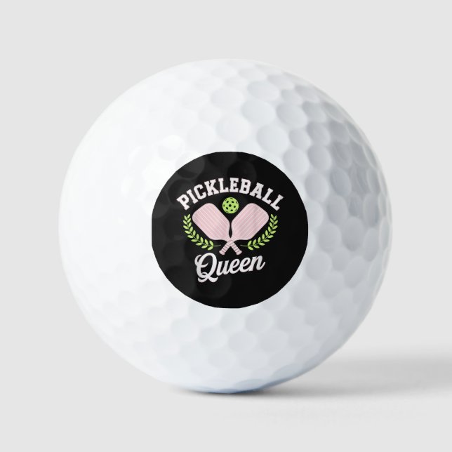 Pickleball Queen Funny Pickleball Player Golf Balls (Front)