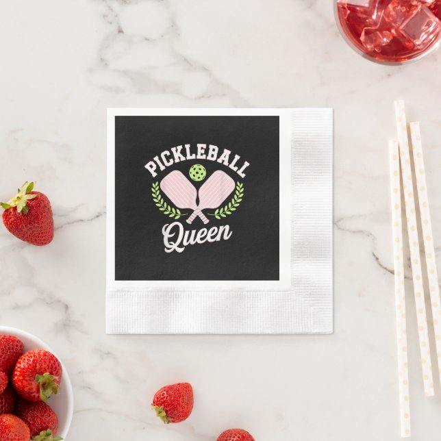 Pickleball Queen Funny Pickleball Player Napkin (Insitu)