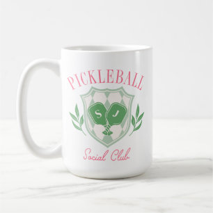 Pickleball Queen Logo Monogram Custom Name Coffee Mug