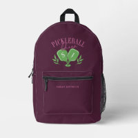 Pickleball Queen Logo Monogram Custom Name
