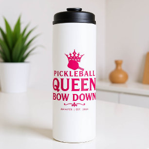 Pickleball Queen Pink Personalized Gift Funny Thermal Tumbler