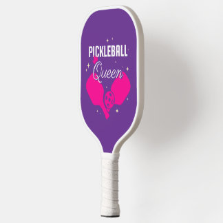 Pickleball Queen Text Design Paddle
