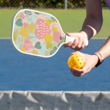 Raquette de Pickle Ball à motif de cœur