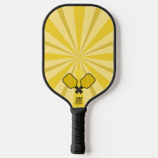 Pickleball Raquette de pickle ball jaune en spirale