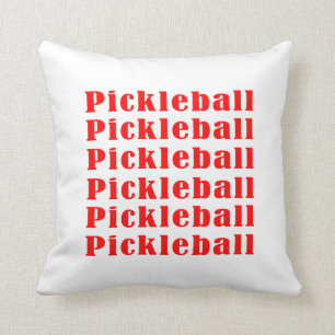 pickleball repeat red.png throw pillow