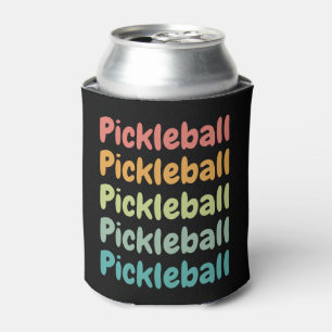 Pickleball Retro Pickleball Player  Can Cooler